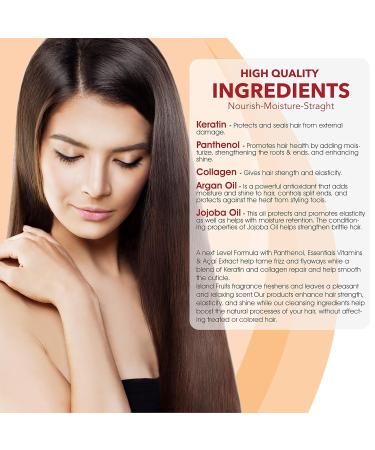 Smoothing Conditioner with Keratin & Collagen - Sulfate Free Moisturizes & Strengthens for All Hair Types (32 fl oz) - International Shipping Available - Buy Online on GoSupps.com