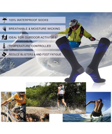 Randy Sun Waterproof Breathable Knee High Socks - Small Black/Blue/Gray - Ideal for Kayaking, Hunting, Fishing - Buy Online on GoSupps.com