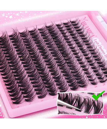 Yawamica Wispy Lash Clusters - Natural 10-14mm Fluffy Eyelash Extensions | CC Curl 40D DIY Individual Lashes (200pcs - Buy Online on GoSupps.com