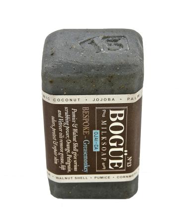 BOGUE Goat Milk Soap Gift Set - BESPOKE N 13 GreaseMonkey X2 - Exfoliating Soap Bars with Orange, Petigrain & Vetiver Oils - Sisal Nail Scrubber & Tray - Ideal for Removing Grease, Smells, and Healing Cuts - Buy Online on GoSupps.com