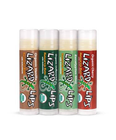 Lizard Lips USDA Certified Organic - 4 Flavor Variety Pack