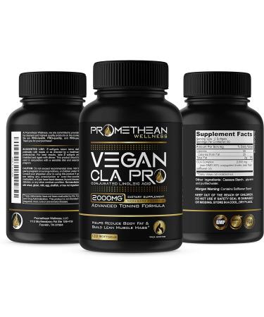 Vegan CLA Pro 2000mg - Premium Safflower Oil Conjugated Linoleic Acid for Belly Fat Burner - 120 Softgels for Weight Loss - High Potency for Men & Women - Buy Online on GoSupps.com