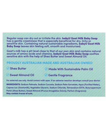 Baby U Goat Milk Baby Soap 100g - Gentle Cleansing for Soft Baby Skin - Buy Online on GoSupps.com