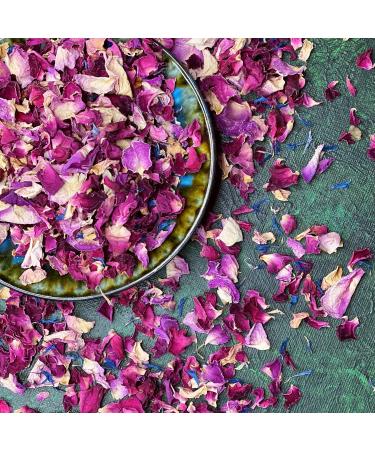 Edible 'Enchanted Forest' Pink Red and Burgundy Rose with Blue Cornflower Dried Flower Petal Mix - 25g - Food Grade - Culinary - Cake - Bake - Decoration (184) - Buy Online on GoSupps.com