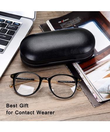 Muf 2 in 1 Double Sided Portable Contact Lens and Eyeglasses Case - Travel Kit with Mirror, Tweezer, Solution Bottle - Green/Black - Buy Online on GoSupps.com