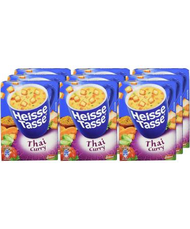 Authentic Hot Thai Curry with Crispy Croutons - 9-Pack (3 Bags 450ml Each) - International Shipping Available - Buy Online on GoSupps.com