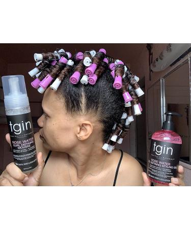 tgin Rose Water Defining Mousse 8oz - Natural Hair Styling for Curls, Waves, Low Porosity & Fine Hair - Buy Online on GoSupps.com