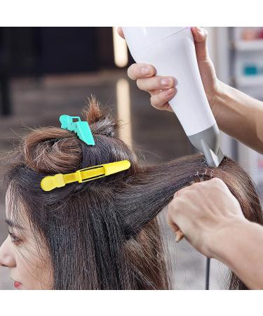 Professional Hair Styling Clips 12pcs - Wide Teeth, Double-Hinged Design, Alligator Sectioning Clips for Salon Quality Hair Styling (Colorful) - Buy Online on GoSupps.com
