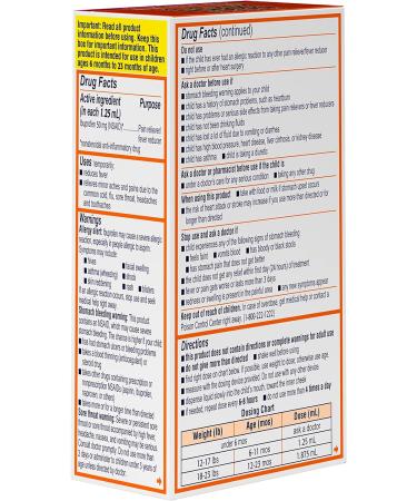 Infants' Motrin Concentrated Drops 0.5 oz, Berry Flavored | Fever Reducer with Ibuprofen - Pack of 1 - Buy Online on GoSupps.com