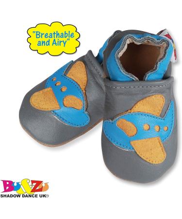 SHADOW DANCE UK Baby Shoes | Soft Sole Toddler Winter Booties | Aeroplane Design | 0-6 Months - Buy Online on GoSupps.com
