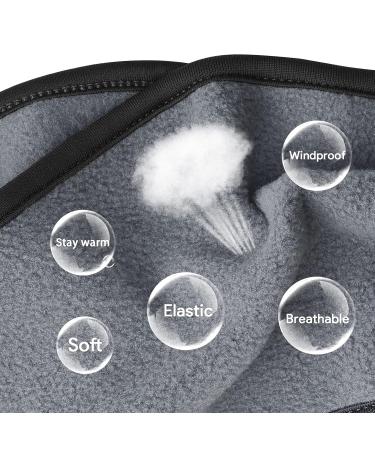 Winter Sports Headband for Men & Women | Telgoner Stretchable Ear Warmer for Running Jogging Hiking & Biking (Black + Dark Gray) - Buy Online on GoSupps.com