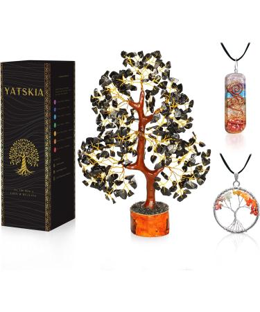 Black Tourmaline Healing Crystal Money Tree - Chakra Balancing Home Decor & Spiritual Gift | Reiki Energy Balancing Tree #4 - Buy Online on GoSupps.com