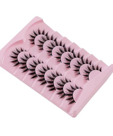 Korean Anime Lashes Japanese Asian Style Spiky Cosplay Manga False Eyelashes 3D Natural Look Mink Manga Lashes Wispy Doll Kawaii Makeup 7 Pairs(Anime Lashes01) Anime Lashes 01 - Buy Online on GoSupps.com