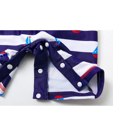 BONVERANO Baby Boys Swimsuit 18-24 Months | UPF 50+ Sun Protection One Piece Hooded Sailng Suit - Buy Online on GoSupps.com