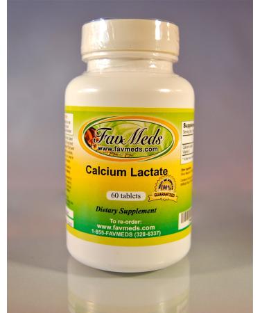 Calcium Lactate 1000mg Made in USA - 60 Tablets