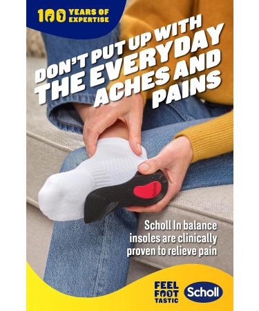 Scholl Orthotic Insoles - Knee to Heel Pain Relief with 3-in-1 Action - Size Small (UK 4.5-6.5) - 1 Pair - Buy Online on GoSupps.com