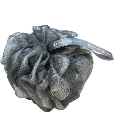 Hydr a London Large Exfoliating Body Puff/Scrunchie/Buffer - Bath & Shower Twin Pack (Grey) - Buy Online on GoSupps.com