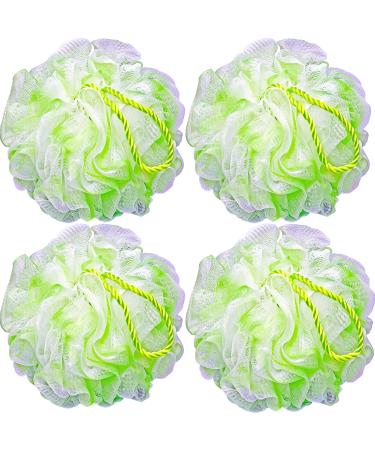 Bath Shower Bath Sponge Shower Loofahs Balls 75g/PCS for Body Wash Bathroom Men Women- Set of 4 Flower Color - Buy Online on GoSupps.com