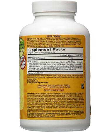 Nature's Secret Super Cleanse - 200 Tablets for Detox & Digestive Health | International Shipping Available - Buy Online on GoSupps.com