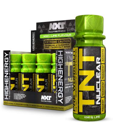NXT Nutrition TNT Nuclear Shots - Pre Workout Drink 12 x 60ml | Kiwi & Lime - Buy Online on GoSupps.com