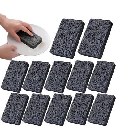 Dish Sponge 12Pcs Non-Scratch Scrub Sponge Absorbent Kitchen Sponges Quick Foaming Dish Scrubber Pads for Effortless Cleaning Dishes Pots Pans Black - Buy Online on GoSupps.com