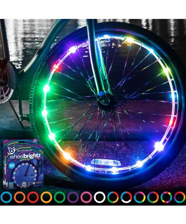 Brightz WheelBrightz LED Bike Wheel Light  Pack of 1 Tire Light Bike Wheel Lights Front and Back for Night Riding  Battery Powered Bike Lights - Bicycle LED Spoke Light Decoration Accessories Razzle Dazzle