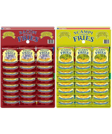 Bacon Fries 24 x 24g and Scampi Fries 24 x 27g Pub Card Bundle