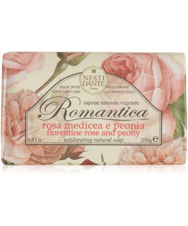 Nesti Dante Romantica Exhilarating Natural Soap - Florentine Rose & Peony 250g/8.8oz - Buy Online on GoSupps.com