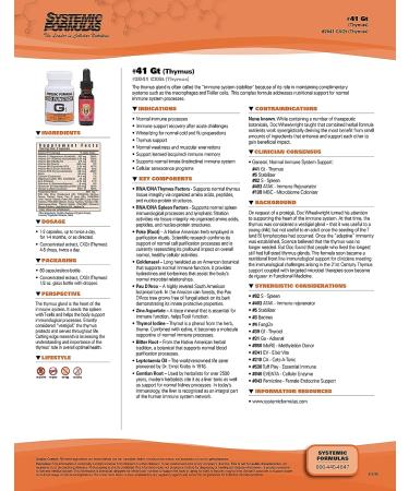 Systemic Formulas Bio Function Gt Thymus - 60 Capsules | Immune Support Supplement - Buy Online on GoSupps.com