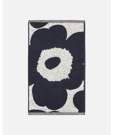 MARIMEKKO Unikko Dark Blue Guest Towel | Terry Cotton Blue Poppy Design - Buy Online on GoSupps.com