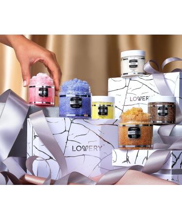 6pc Exfoliating Body Scrub for Women & Men - Father's Day Gifts with Himalayan Salt, Brown Sugar, Coconut, Coffee - Acne, Stretch Marks & Cellulite Treatment - Buy Online on GoSupps.com