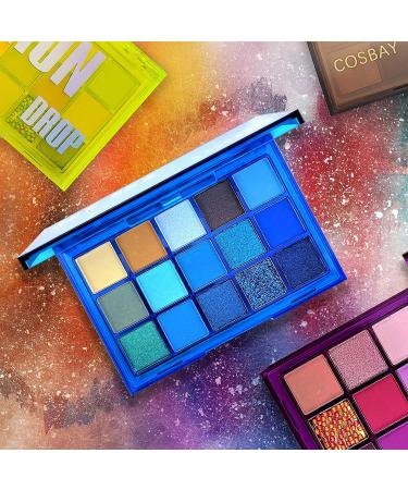 Blue Tonic 15-Color Matte Glitter Eyeshadow Palette | Highly Pigmented, Long-Lasting Makeup for Daily Party Looks - Buy Online on GoSupps.com