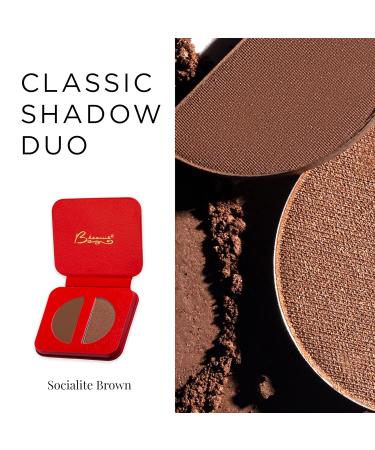 BESAME Classic Eyeshadow Duo - Talc-Free Brown Shimmer & Matte Palette | Vintage-Inspired Dark Eye Makeup for Smokey Looks | Travel-Friendly - Buy Online on GoSupps.com