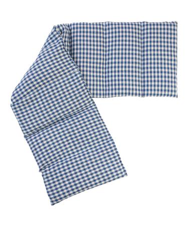 Rapeseed pillow 75x20cm large 8-chamber blue-white - heat pad grain pillow