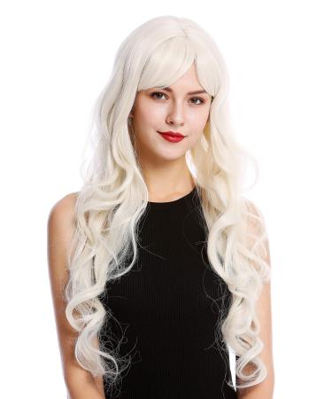 WIG ME UP - GFW501-60 ladies wig super long curls wavy bangs blonde pearl blonde