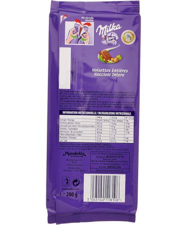 Milka Whole Hazelnuts Bar 200 g - Pack of 4 - Buy Online on GoSupps.com