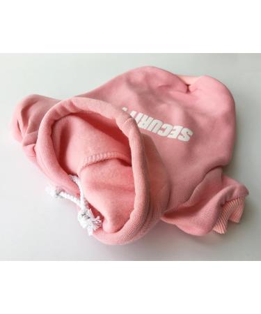 Zoonpark Soft Fleece Dog Hoodie - Winter Warmth for Small Medium & Large Dogs | Pink Security Inscription 32cm Back Length - Buy Online on GoSupps.com