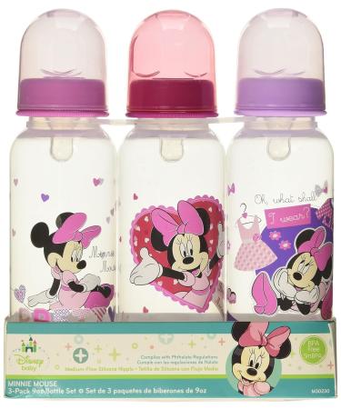 Disney Minnie Mouse 3-Pack Deluxe Bottle Set - Baby Feeding Essentials - Buy Online on GoSupps.com