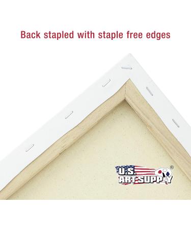 U.S. Art Supply Professional Quality Stretched Canvas Pack of 5 - 5x7, 8x10, 11x14, 14x18, 18x24 Inches - 12-Ounce Primed 100% Cotton - Painting Acrylic Pouring Oil Rectangle - Buy Online on GoSupps.com