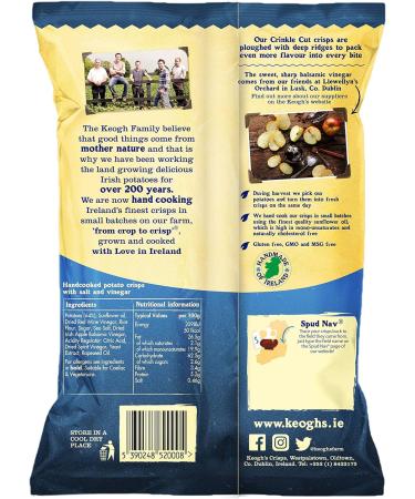  Keogh's Atlantic sea salt and balsamic vinegar potato chips 50g - Buy Online on GoSupps.com