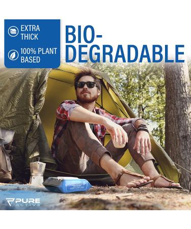Extra Large Body Wipes for Men - Deodorizing Shower Wipes for Camping and Workout - 30 Count 12x12 inch Bathing Wipes - Buy Online on GoSupps.com