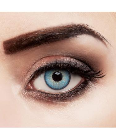 Buy Aricona Blue Contact Lenses - Intensely Colored Annual Lens Pack (2 Pieces) - No Prescription Needed - International Shipping - Buy Online on GoSupps.com