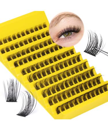 Lash Clusters 120pcs Cluster Lashes Extensions 10-16mm DIY Individual Lashes Wispy Natural Eyelash Extensions C D Curl False Eyelashes Fluffy Strips Eye Lashes by Newcally B06