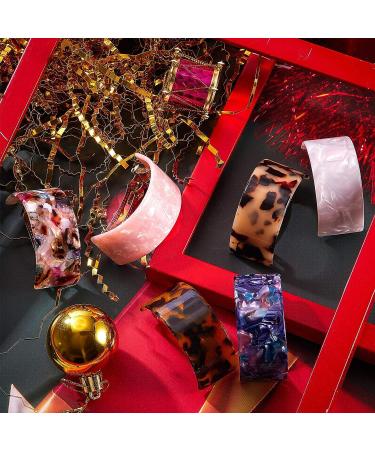 6-Piece French Hair Barrettes Set - Rectangle & Semi-Circle Tortoiseshell Clips for Women - Automatic Snap Hair Accessories (Elegant Pattern) - Buy Online on GoSupps.com