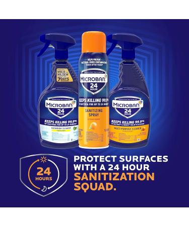 Microban 24 Hour Disinfectant Sanitizing Spray - Fresh Scent 15oz | Best International Shipping - Buy Online on GoSupps.com