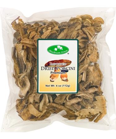 Mushroom House Dried Porcini "Premium" Mushrooms, 4 Oz 4 Ounce (Pack of 1)