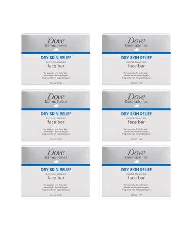 Dove DermaSeries Fragrance-Free Facial Cleansing Bar, for Dry Skin, 3.52 oz, 6 Bar 3.52 Ounce (Pack of 6) Gentle Cleansing Face Bar - Buy Online on GoSupps.com