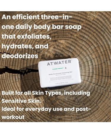 ATWATER Exfoliating Bar Soap for Men | Natural Jojoba & Coconut Soap | No Artificial Fragrances | 207g / 7oz - Best Men's Skincare - Buy Online on GoSupps.com