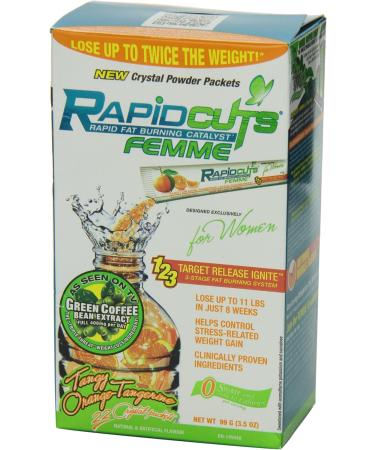 FEMME FIT RapidCuts Femme Crystals - All Natural 3-stage Fat Loss System - Orange Tangerine - 22 Count (665553200736) - Buy Online on GoSupps.com