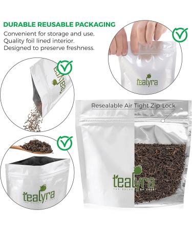 Tealyra - Ripe Pu'erh Tea - 5 Years Aged Loose Leaf - 100% Pure - Caffeine Level High - Aged Black Tea Pu Er - 400g (14-ounce) 400-gram - Buy Online on GoSupps.com